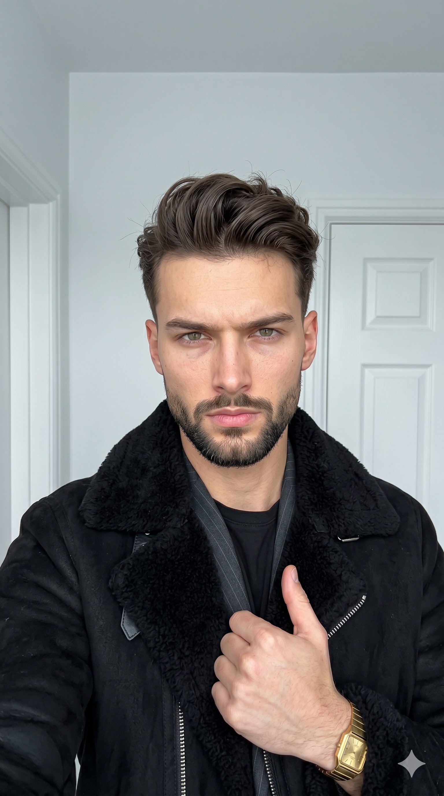 Stylish Winter Selfie Portrait