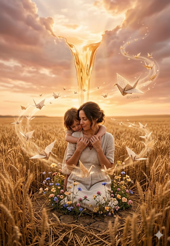 Surreal Golden Hour Embrace
