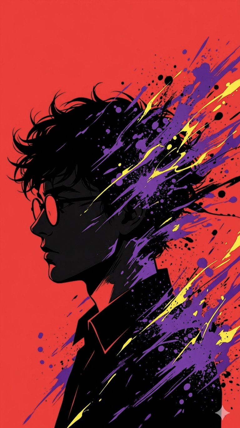 Stylized Pop-Art Silhouette Portrait